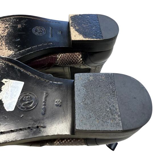 By Malene Birger Burgundy Snakeskin Wingtip Chelsea Boots EU 36 - Picture 12 of 15